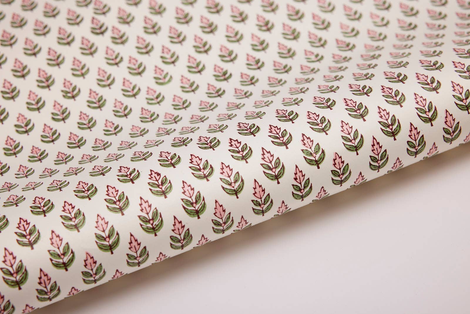 Block-Printed Gift Wrapping Paper Sheet (in Buti Blush)