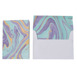 Hand Marbled Greeting Card (in Dreamy Lilac)