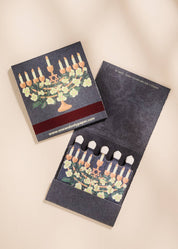 Floral Illustrated Menorah 10-Stem Matchbooks