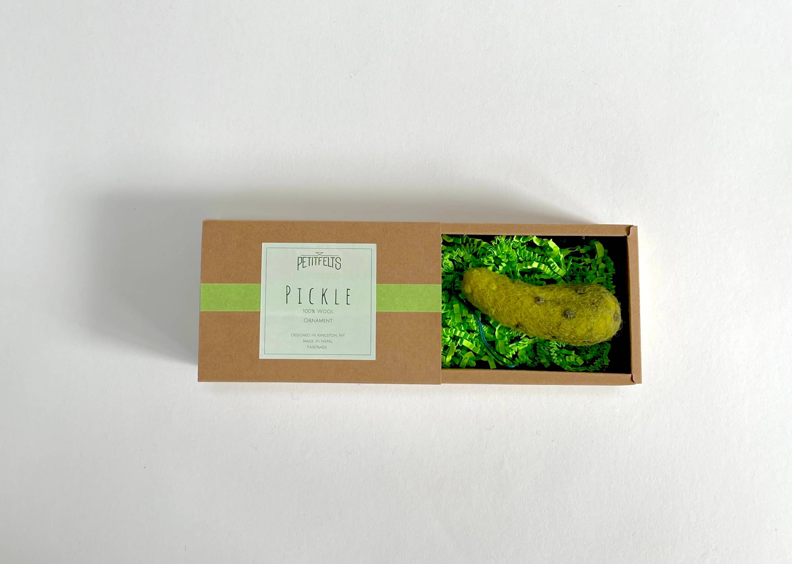 Felted Wool Pickle Ornament