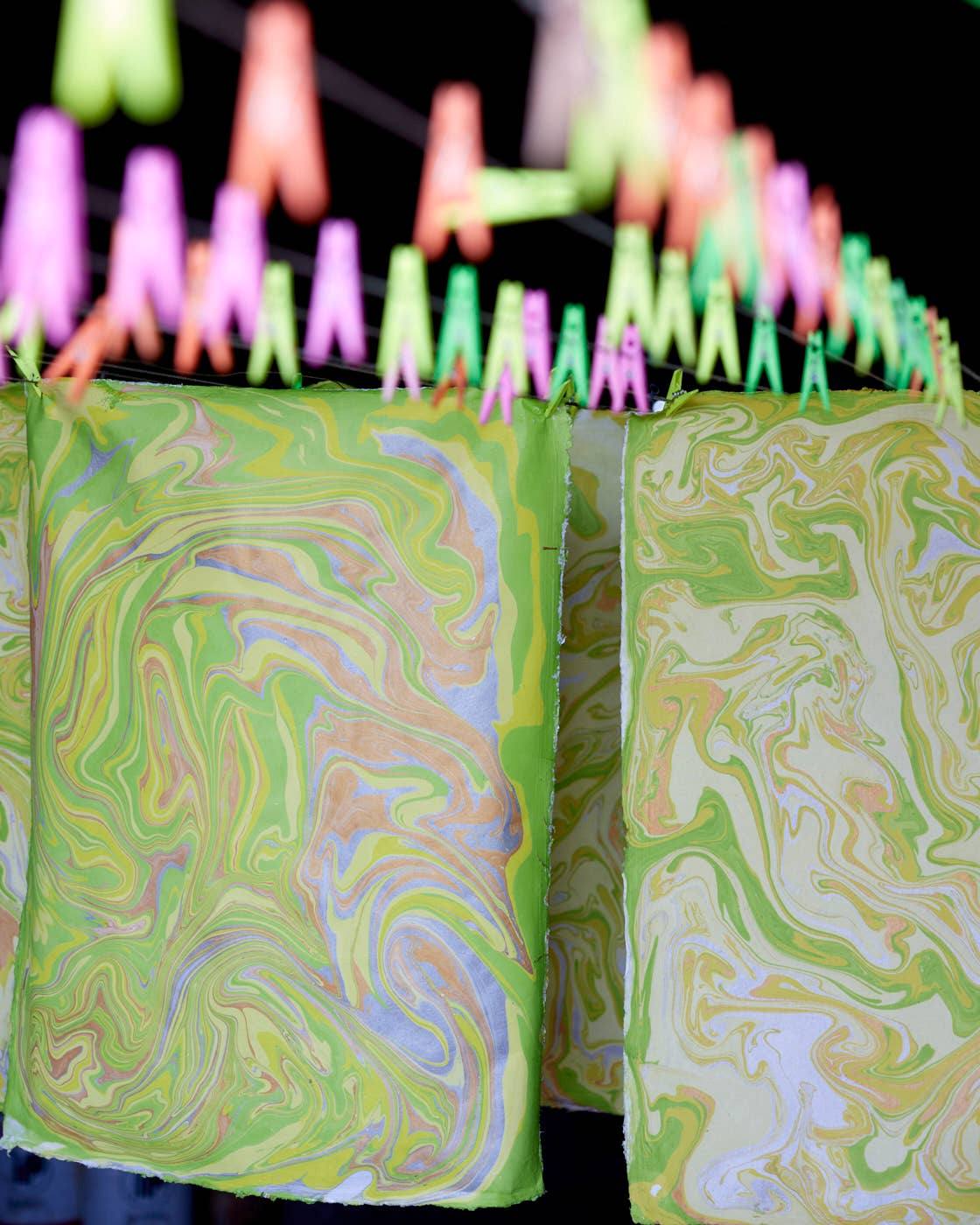 Hand Block Printed Gift Bag - Pastel Collection - Variety of Styles (Medium)