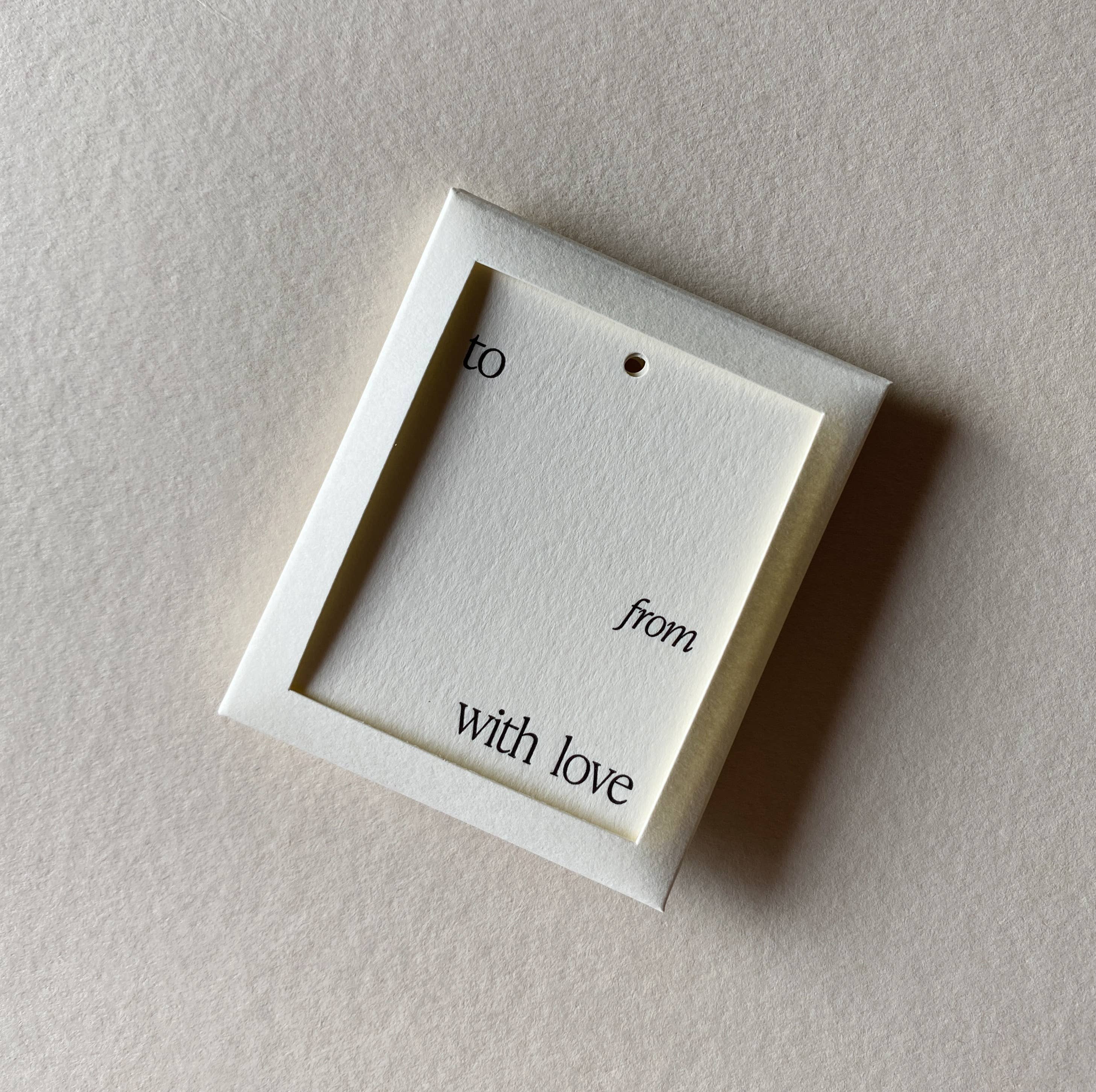 'To: From: / With Love' Gift Tag Set of 10