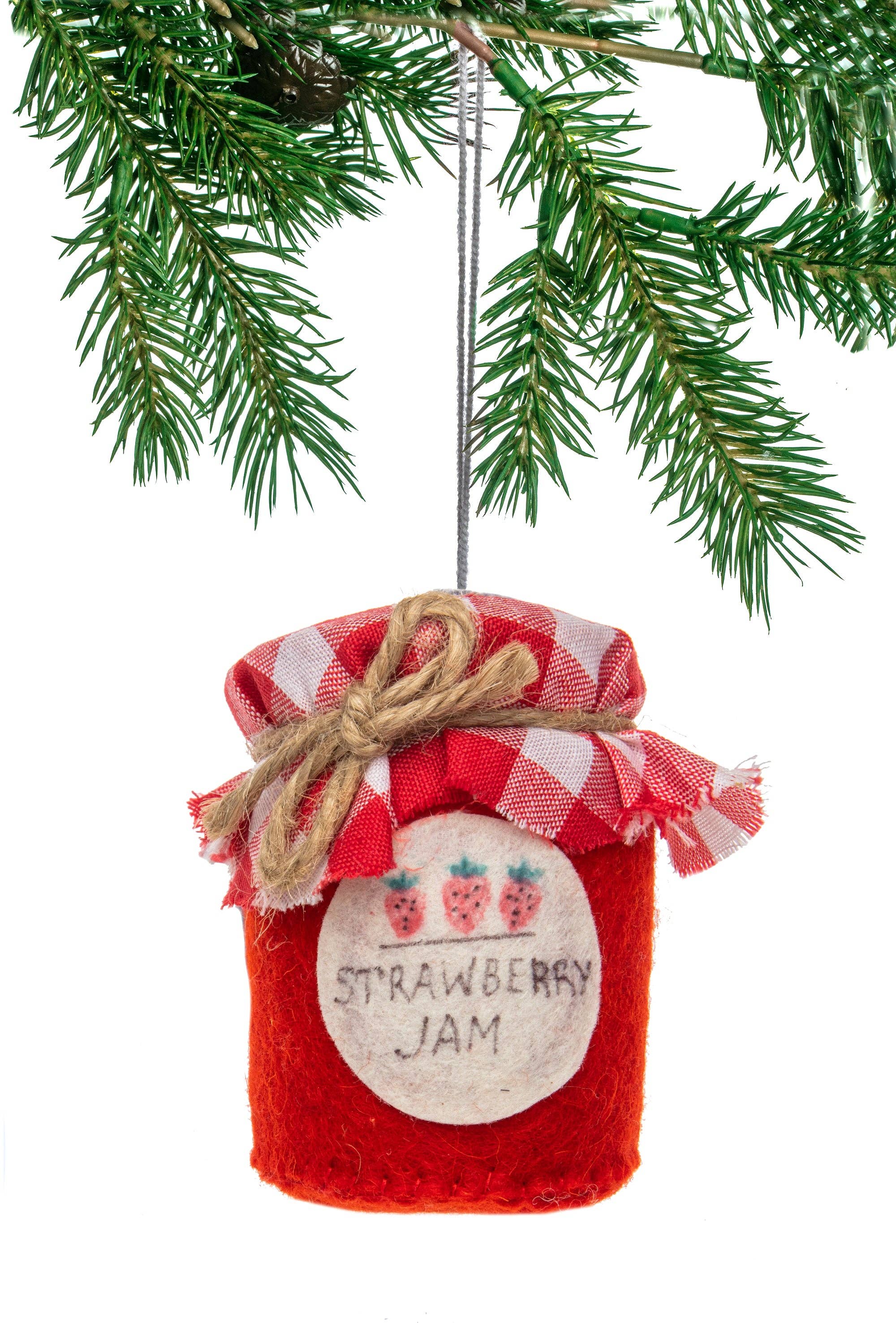 Strawberry Jam Ornament - Handmade