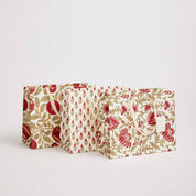 Hand Block Printed Gift Bags - Scarlet (Variety of Styles) - Medium
