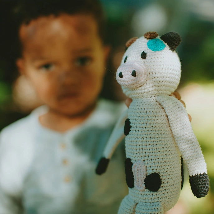 Hand-stitched Organic Cow