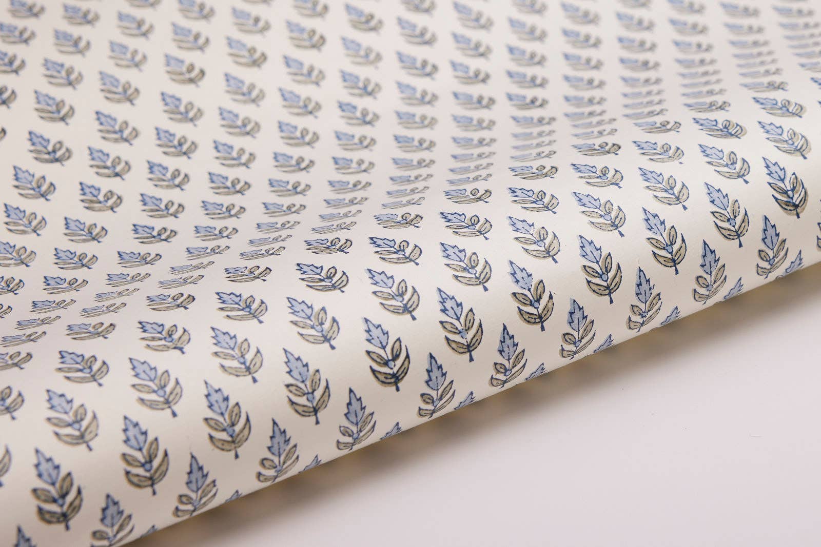 Block-Printed Gift Wrapping Paper Sheet (in Buti Blue Stone)