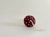 Felted Wool Mushroom Ornament - Plum