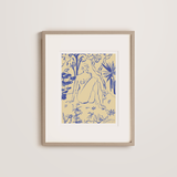 Blue Lady Art Print - 8 x 10