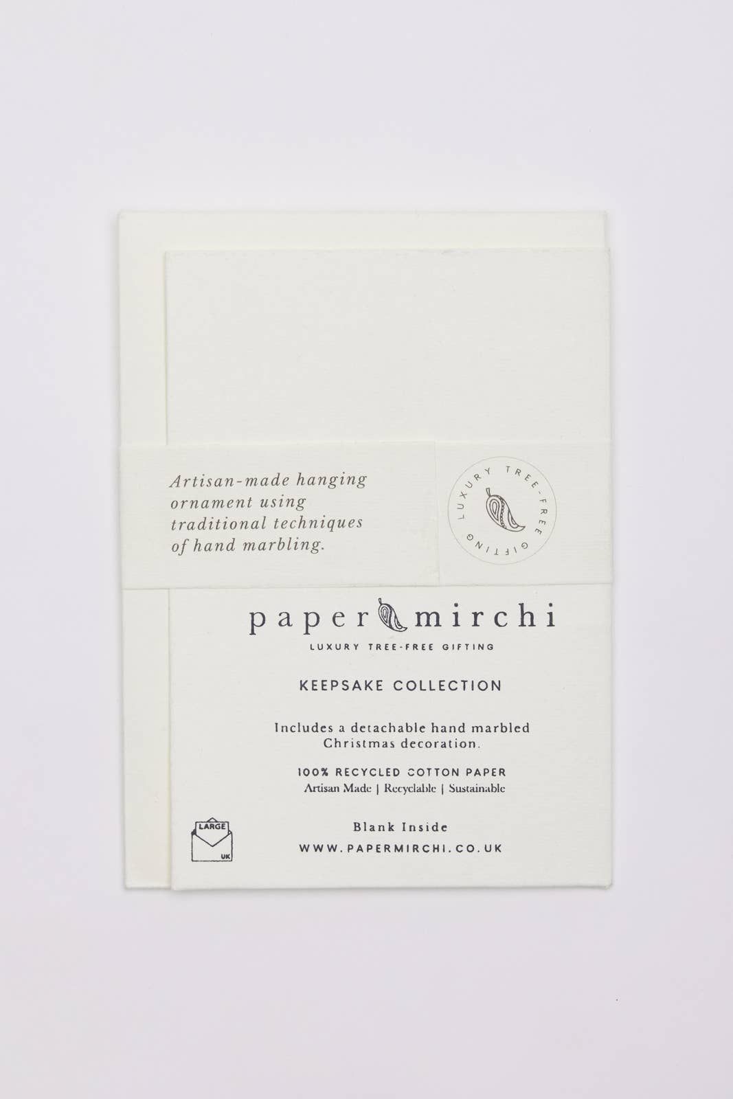 Keepsake Marble Ornament Greeting Card - Bauble Joyful Red