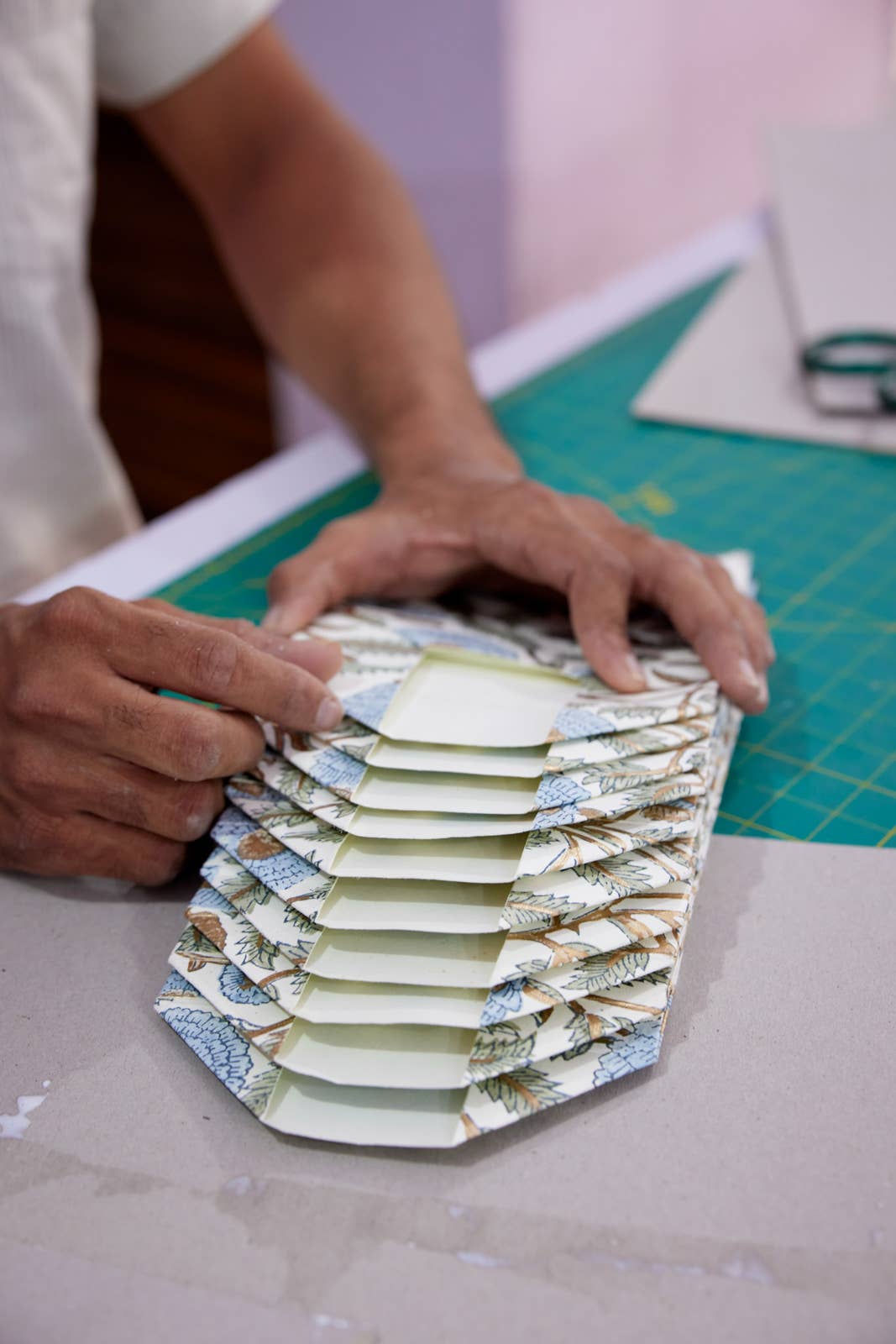 Hand Block Printed Gift Bag - Blue Stone Collection - Variety of Styles (Large)