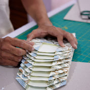 Hand Block Printed Gift Bag - Blue Stone Collection - Variety of Styles (Small)