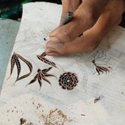 Hand Block Printed Greeting Card (in Kamal Coral)