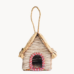 Bird House - Handwoven Seagrass + Sari (in Cabin)