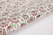 Block-Printed Gift Wrapping Paper Sheet (in Lotus Cherry)