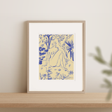 Blue Lady Art Print - 8 x 10