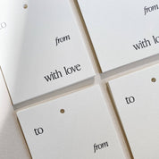 'To: From: / With Love' Gift Tag Set of 10