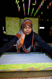 Hand Block Printed Gift Bag - Pastel Collection - Variety of Styles (Large)