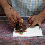 Hand Block Printed Greeting Card (in Kamal Coral)