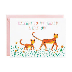 'Welcome to the World Little One!' Baby Leopard - Greeting Card