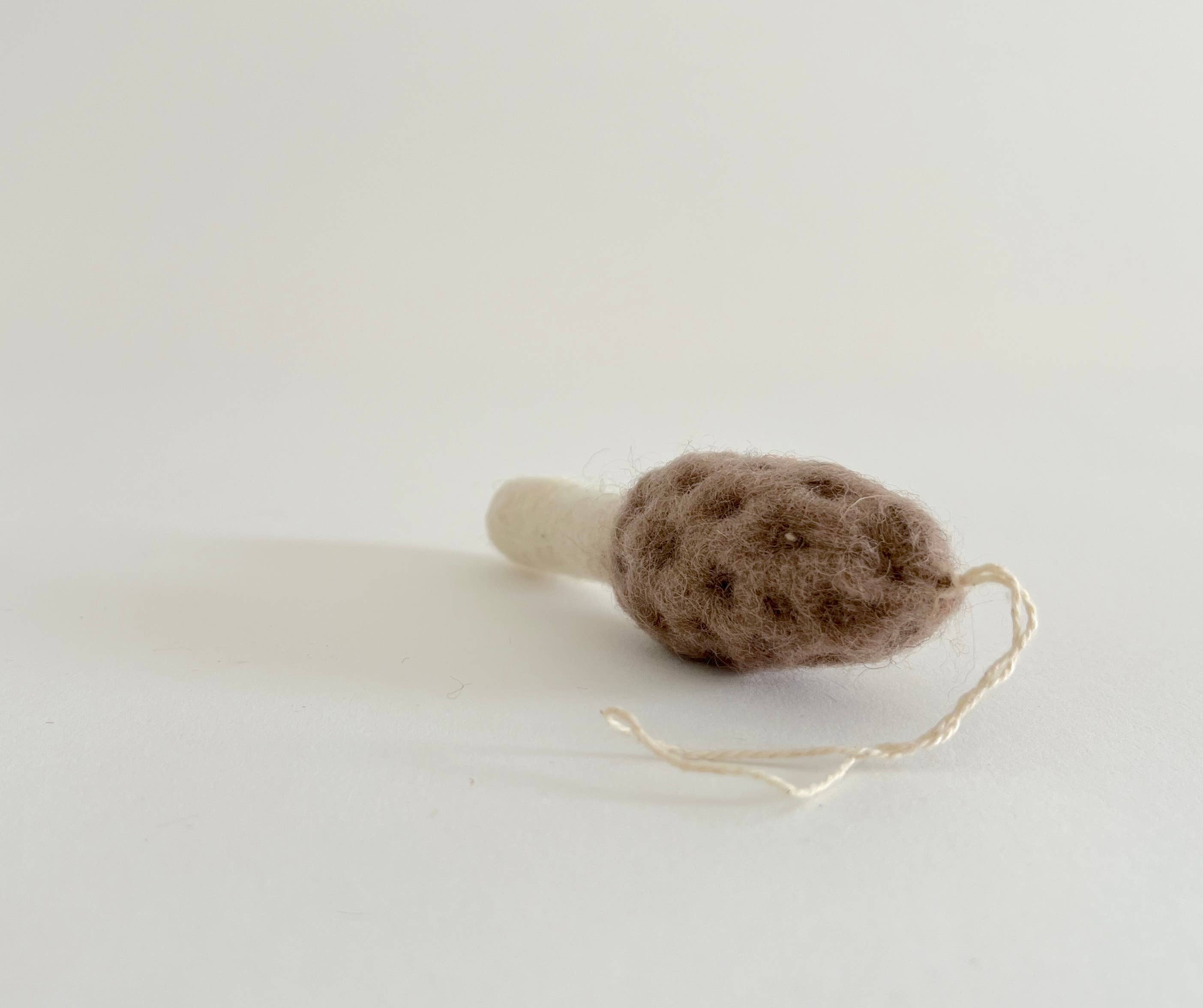 Felted Wool Mushroom Ornament - Morel