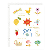 'Thanks For Listening to Every Random Thought In My Brain' Love + Friendship Seed Card