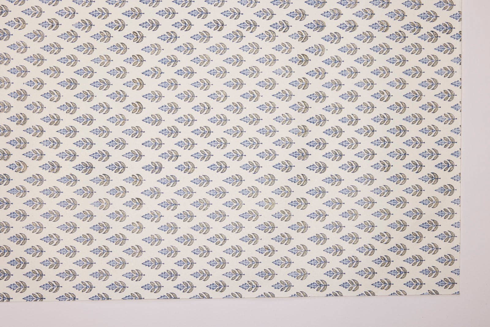 Block-Printed Gift Wrapping Paper Sheet (in Buti Blue Stone)