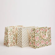 Hand Block Printed Gift Bag - Blush Collection - Variety of Styles (Large)