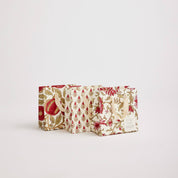 Hand Block Printed Gift Bags - Scarlet (Variety of Styles) - Small