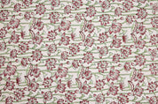 Block-Printed Gift Wrapping Paper Sheet (in Lotus Cherry)