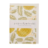 Hand Block Printed Greeting Card (in Marigold Glitz Sunshine)