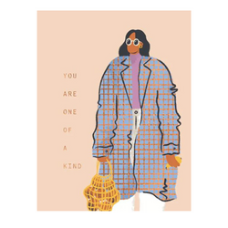 'You Are One of a Kind' Bag Lady Card