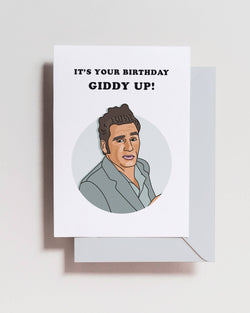 'It's Your Birthday, Giddy Up' Seinfeld Kramer Birthday Card
