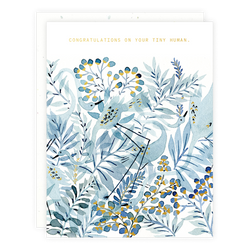 'Congratulations on Your Tiny Human' Blue Birds Card