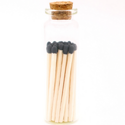 2-inch Decorative Matches In Apothecary Jar with Striker (in Black Tip)