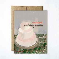 'Sweetest Wedding Wishes' Cake Card