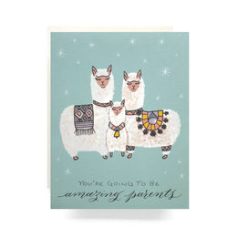 'Amazing Parents' Alpaca Card