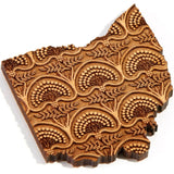 Lucca - Ohio Patterned / Alder-Wood Coaster Set of 5 (Made in Cincinnati)