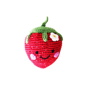 Hand-stitched Strawberry Rattle