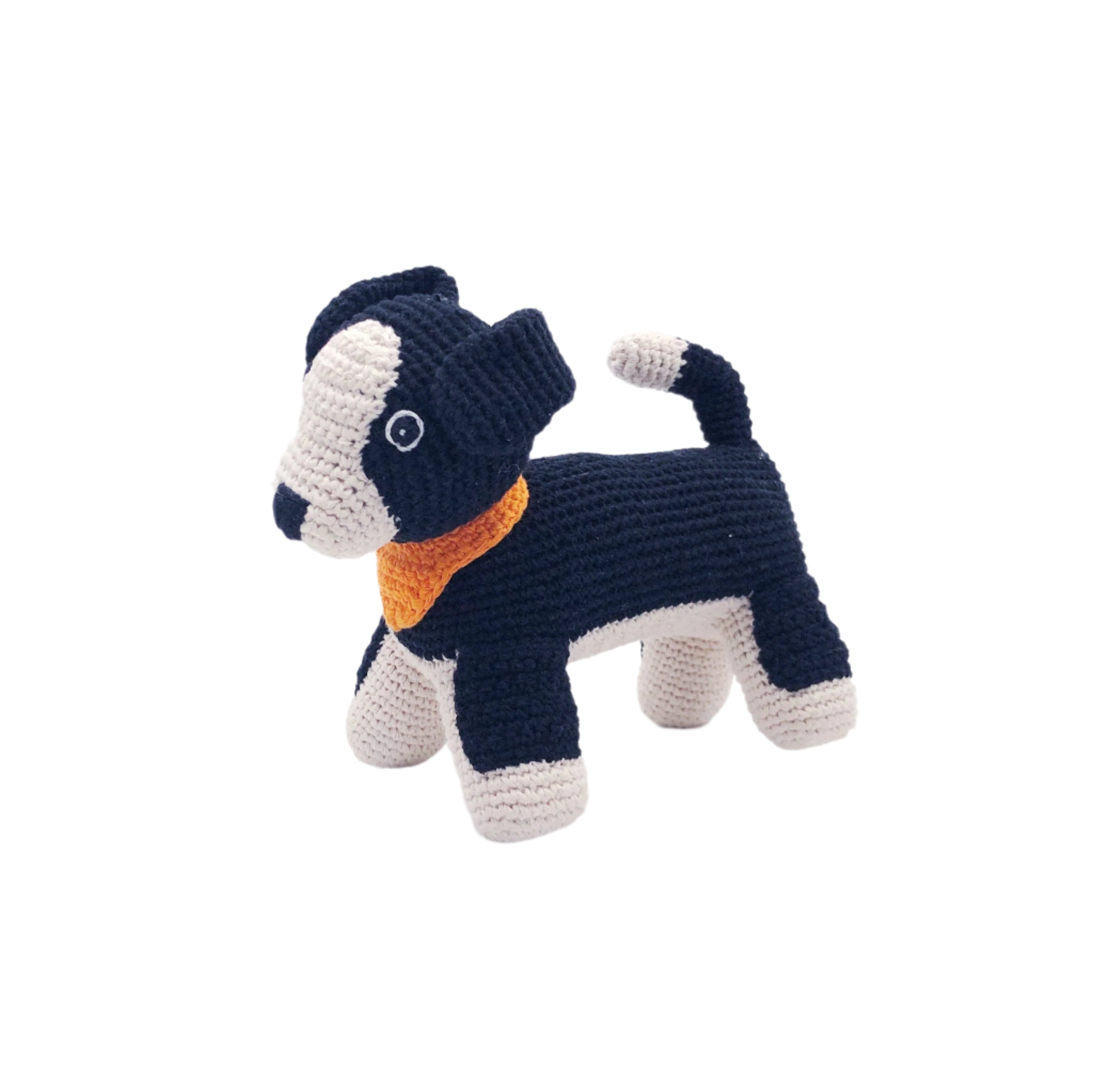 Hand-stitched Sheep Dog Rattle