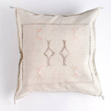 Cactus Silk Pillow (in Cream)| Ethically crafted in Morocco