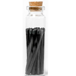 2-inch Decorative Matches In Apothecary Jar with Striker (in All-Black)