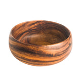 Ethically Hand-crafted Acacia Wood 10" Calabash Bowl