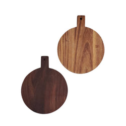 Wooden Round Serving Board (Small; Dark Wood)