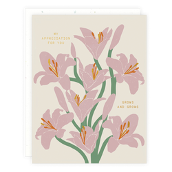 'My Appreciation for You Grows and Grows' Card