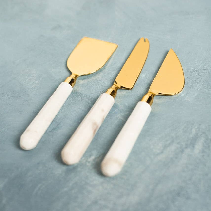 Marble Cheese Knives (Set of 3) Manitou Candle Co.