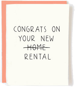 'Congrats On Your New Rental' Card