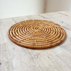 Vintage Woven Straw Trivet