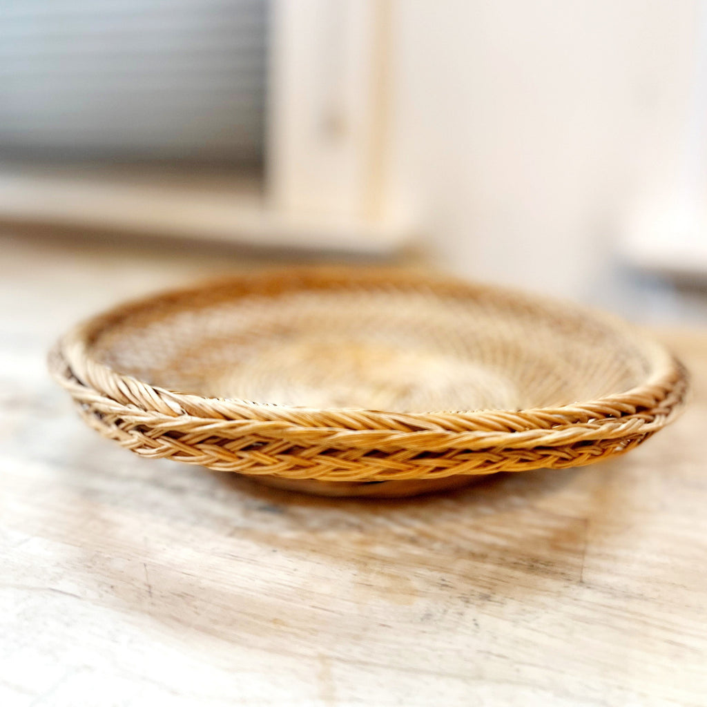 Vintage Rattan Charger Manitou Candle Co.