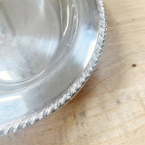 Vintage Oval Serving Tray w/ Braided Rim