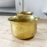 Vintage Hammered Brass Bowl / Planter